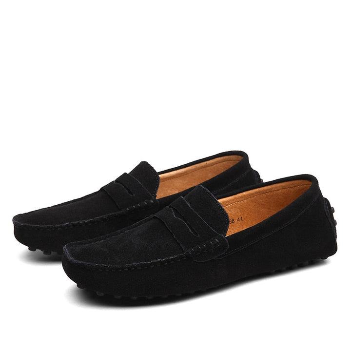 Ruskind Loafers i Italiensk Stil til Mænd