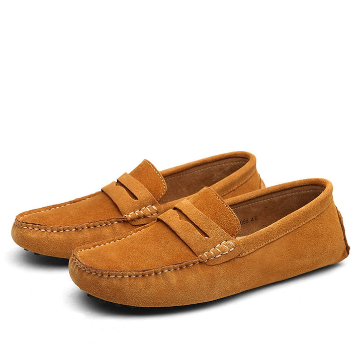Ruskind Loafers i Italiensk Stil til Mænd