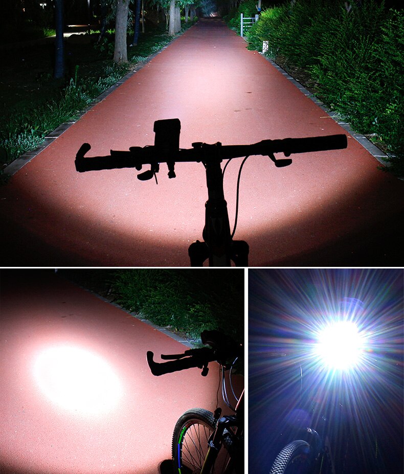 Cykel Monter | Cykelstyr Telefon Monter med Lys og Powerbank