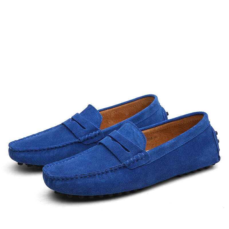 Ruskind Loafers i Italiensk Stil til Mænd