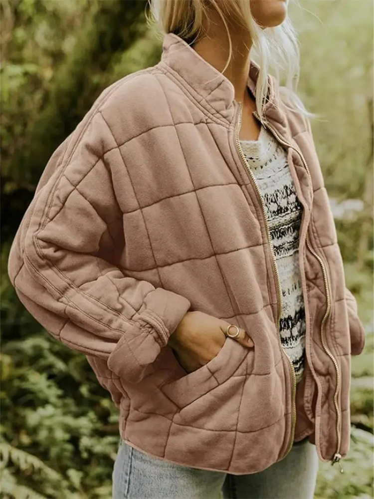 Elegant Quiltet Vinterjakke til Kvinder