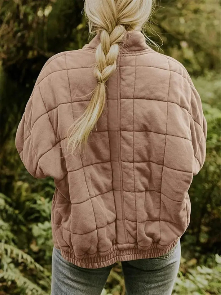 Elegant Quiltet Vinterjakke til Kvinder