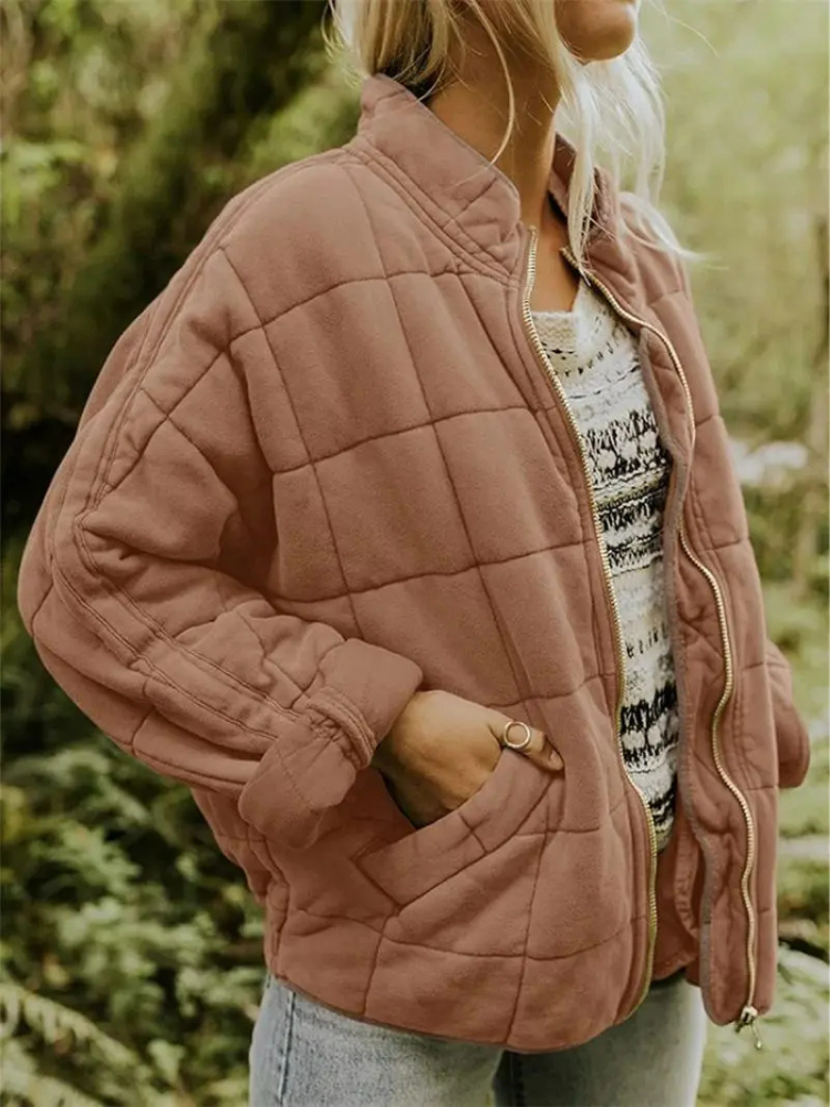 Elegant Quiltet Vinterjakke til Kvinder