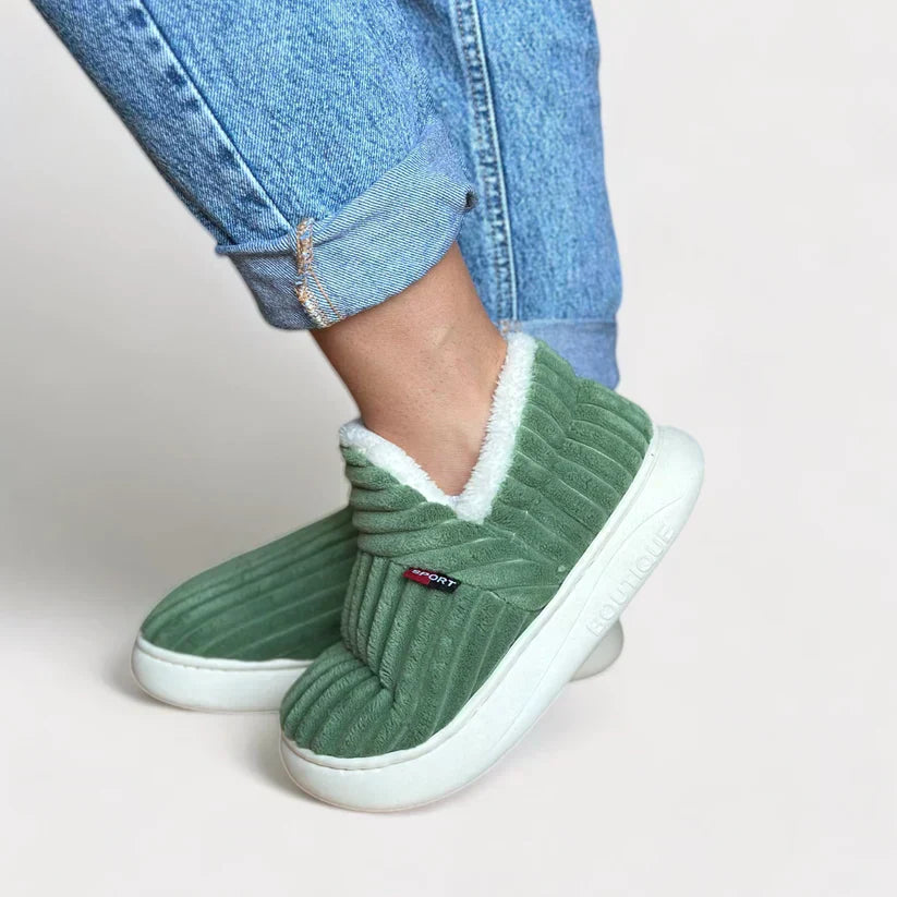 Unisex Aloe-Udformning Vintertøfler | Hyggeligt Foring og Skridsikker Sål