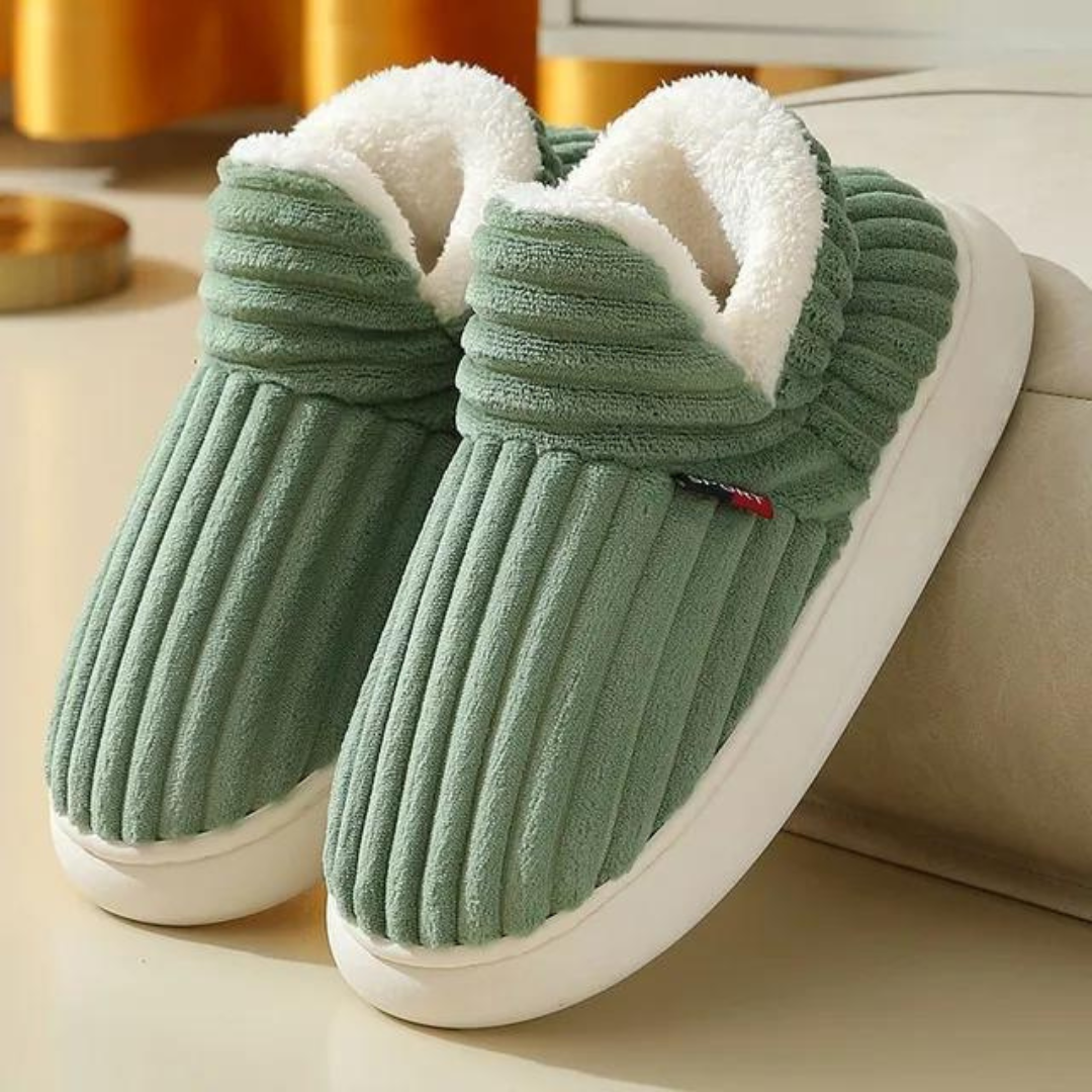 Unisex Aloe-Udformning Vintertøfler | Hyggeligt Foring og Skridsikker Sål