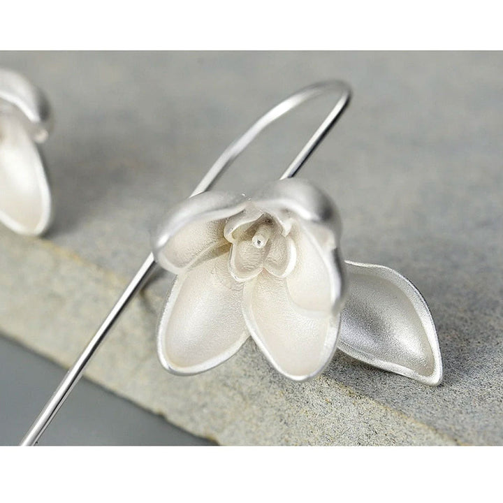 Magnolia Blomst Dingle Øreringe | Elegante Dråbe Blomster smykker