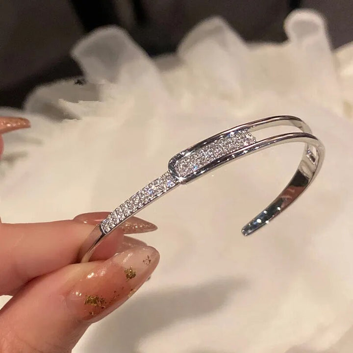 Åben Armring Armbånd med Funklende Accent