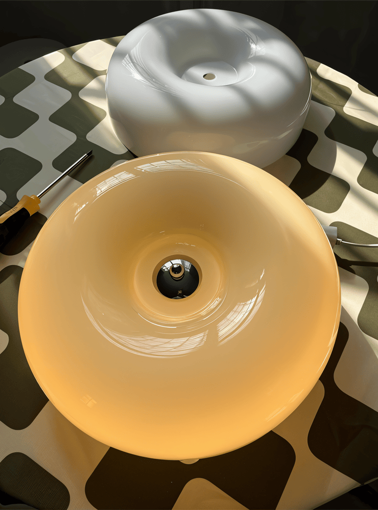 Donut Loftslys | Moderne Skandinavisk Hvid Glas Pendellampe