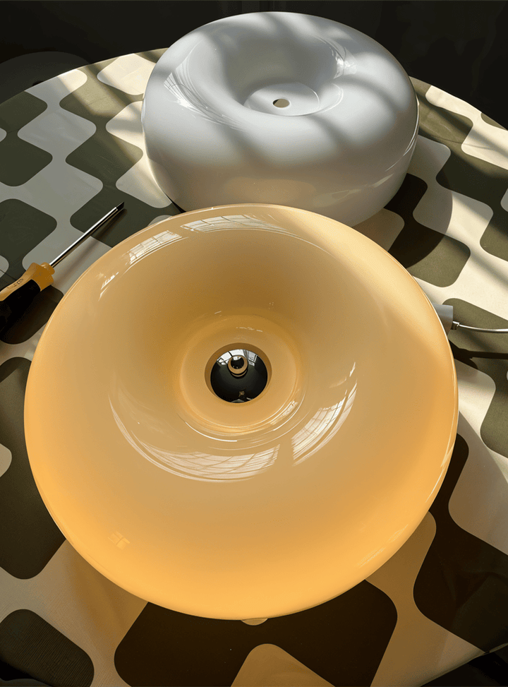 Donut Loftslys | Moderne Skandinavisk Hvid Glas Pendellampe