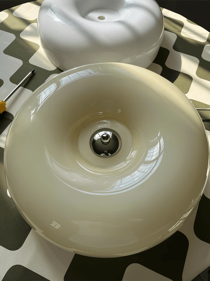 Donut Loftslys | Moderne Skandinavisk Hvid Glas Pendellampe
