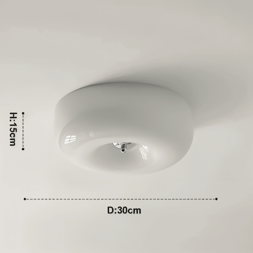 Donut Loftslys | Moderne Skandinavisk Hvid Glas Pendellampe