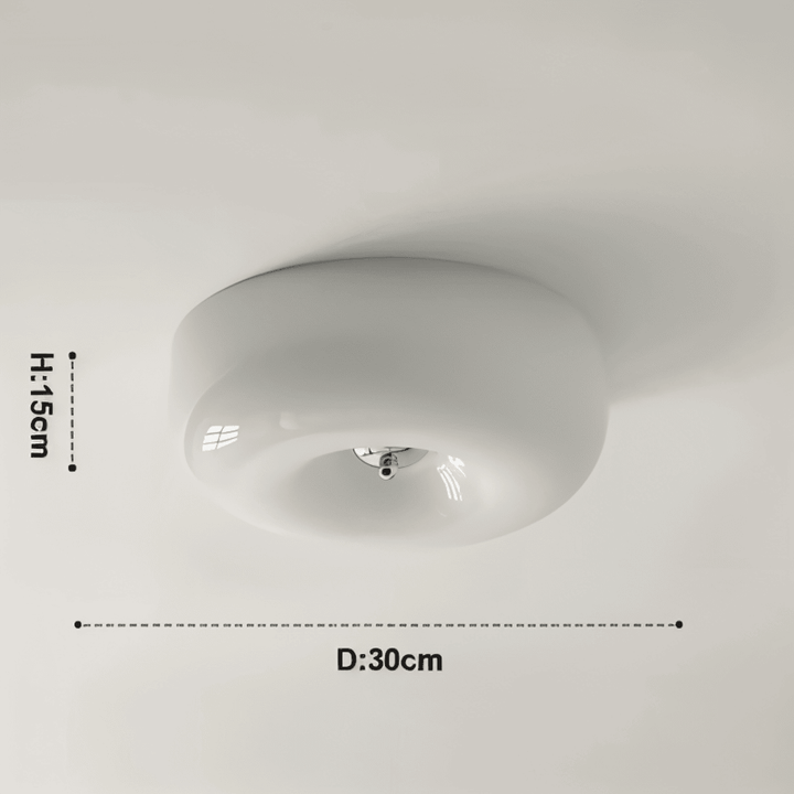 Donut Loftslys | Moderne Skandinavisk Hvid Glas Pendellampe