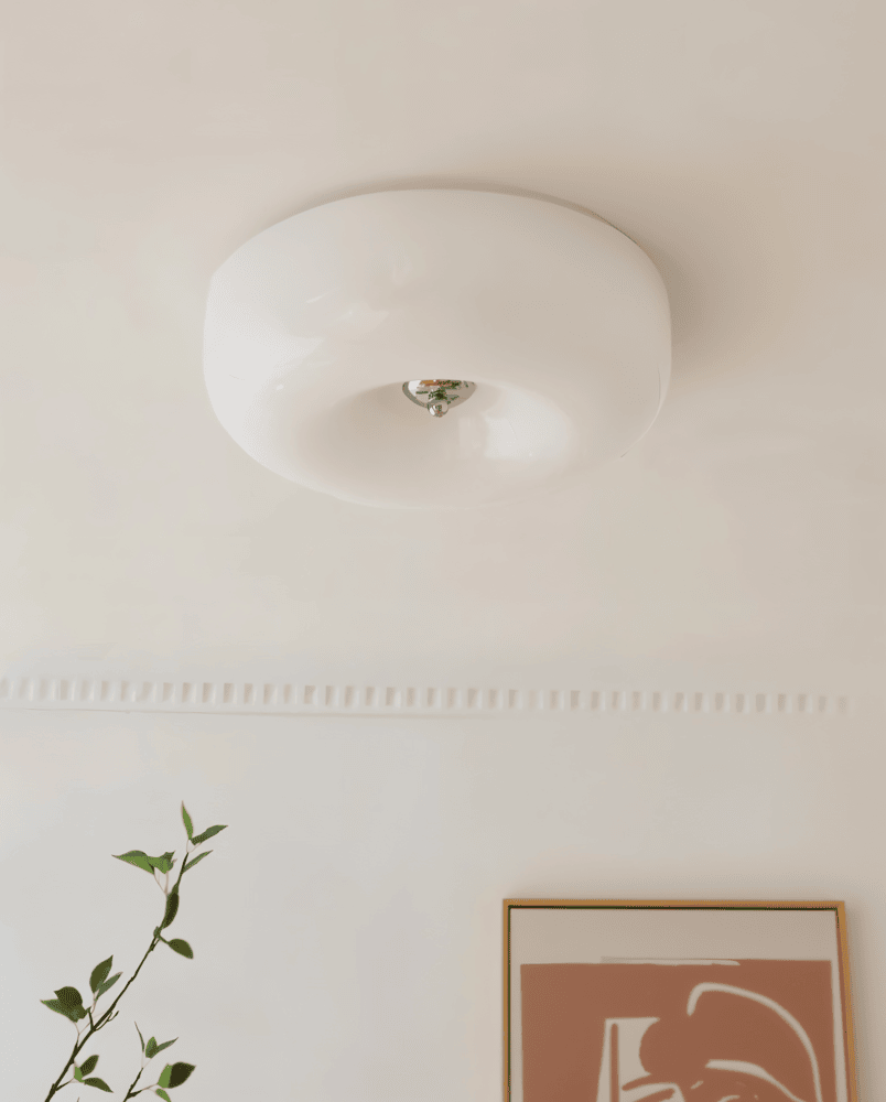 Donut Loftslys | Moderne Skandinavisk Hvid Glas Pendellampe