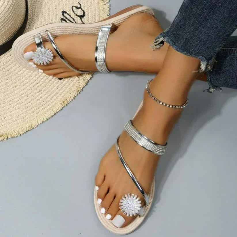 Elaria | Dame Sandaler med Snefnugmønster