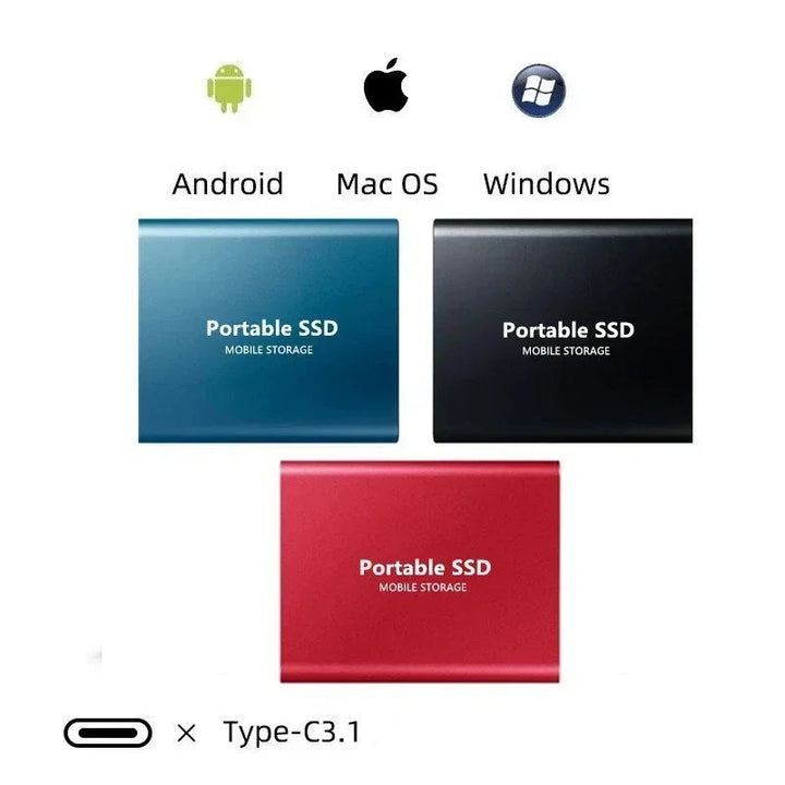 Ultrahurtig 2TB USB-C Ekstern SSD