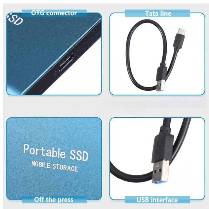 Ultrahurtig 2TB USB-C Ekstern SSD