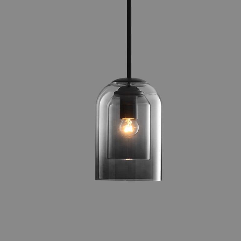 Midt-Århundrede Pendel Lampe | Dobbelt Glas Skygge