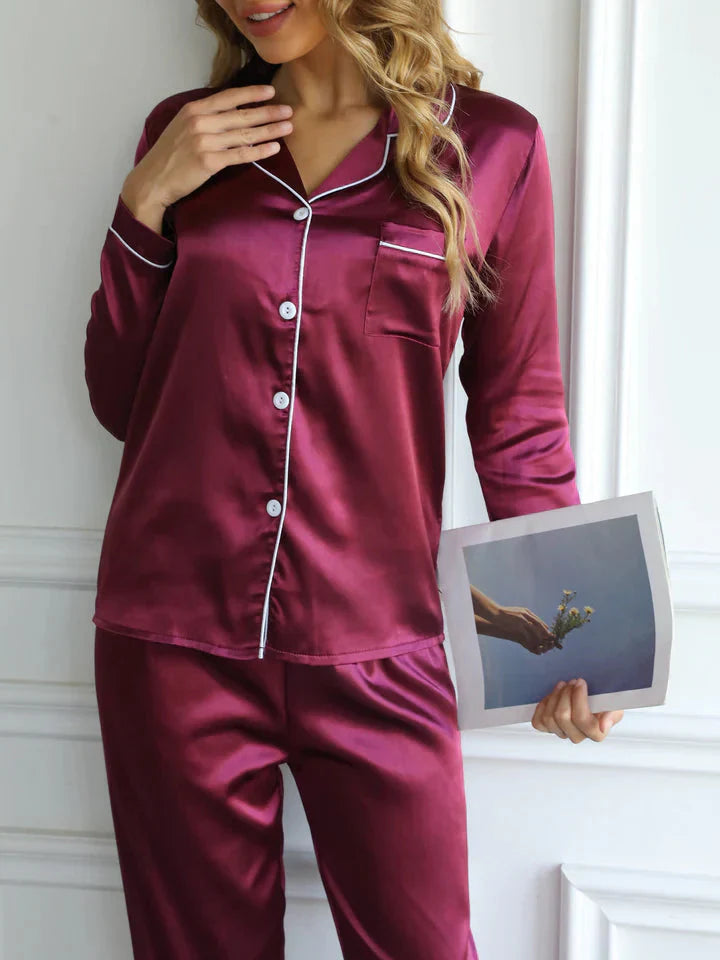 Qiana | Satin Pyjamas Sæt Til Kvinder