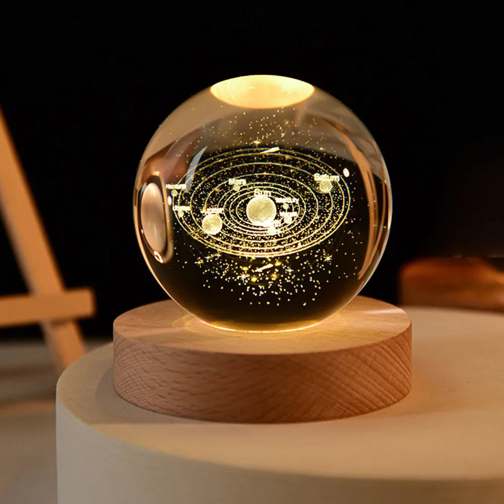 Drømmende Galakse Orb Lampe | 3D-Printet LED Natlys