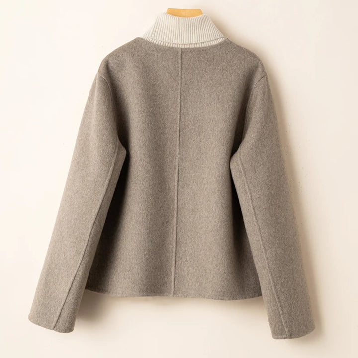Dame Beskåret Uld-Blanding Jacke | Varm Og Stilfuld