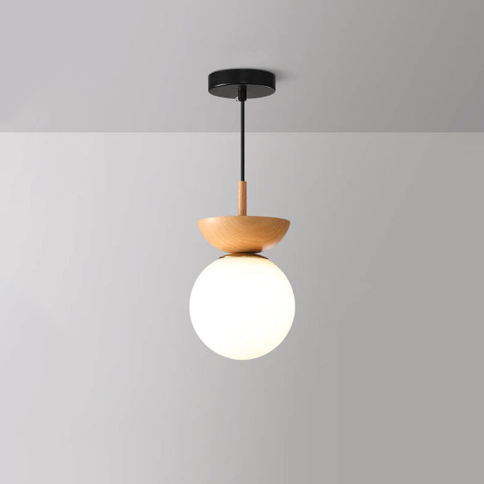 Japansk-Inspireret Loftslampe | Træafslutning