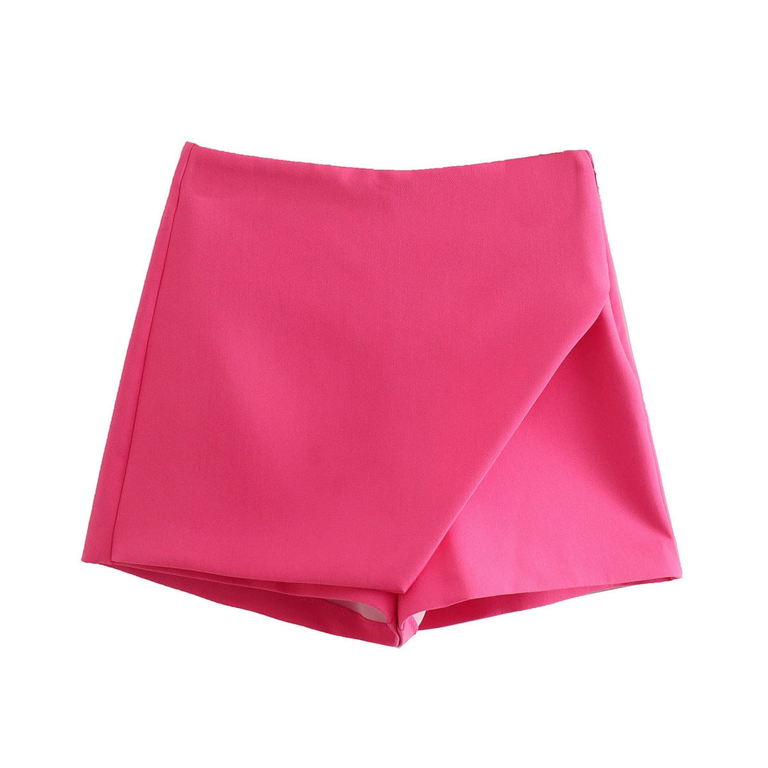 Héloïse | Asymmetriske Dame Shorts Med Bred Linning