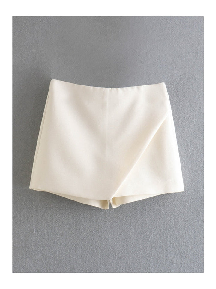 Héloïse | Asymmetriske Dame Shorts Med Bred Linning