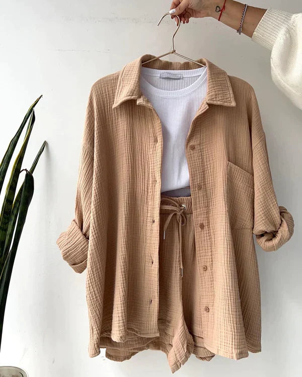 Laleh | Plisseret To-Delt Outfit til Kvinder