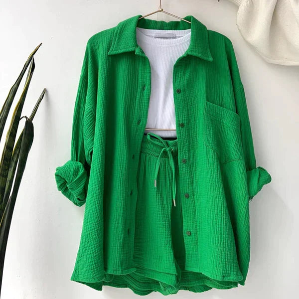Laleh | Plisseret To-Delt Outfit til Kvinder