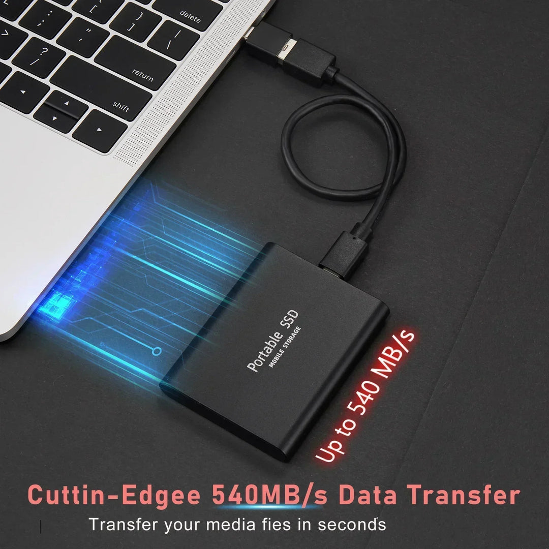 Ultrahurtig 128 TB SSD - Holdbart Bærbart Solid State-Drev