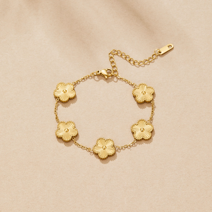 Blomstermotiv Justerbart Armbånd