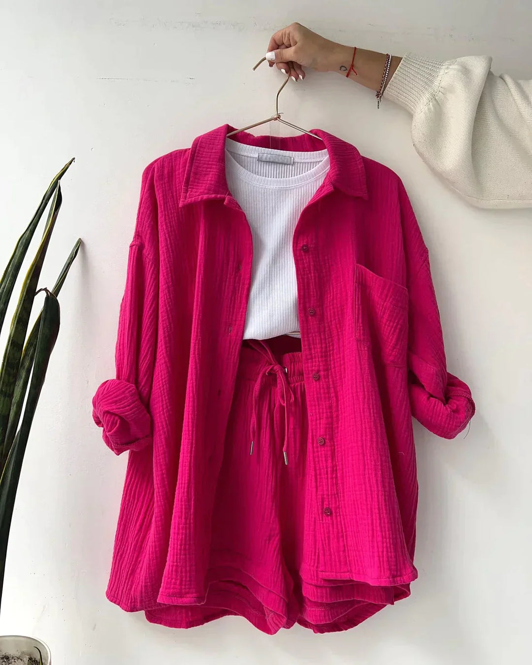 Laleh | Plisseret To-Delt Outfit til Kvinder