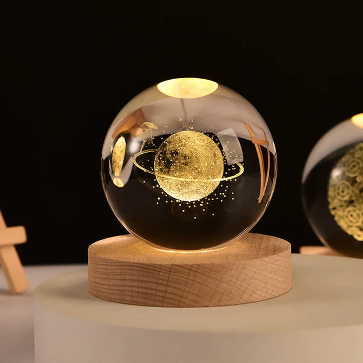 Drømmende Galakse Orb Lampe | 3D-Printet LED Natlys