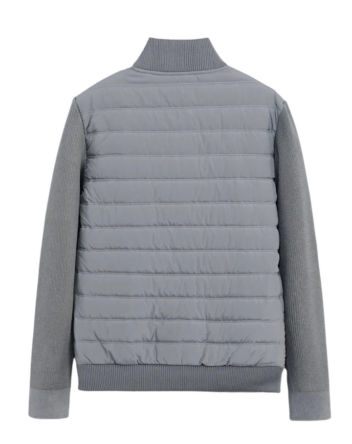 Herre Letvægts Grå Strikket Cardigan