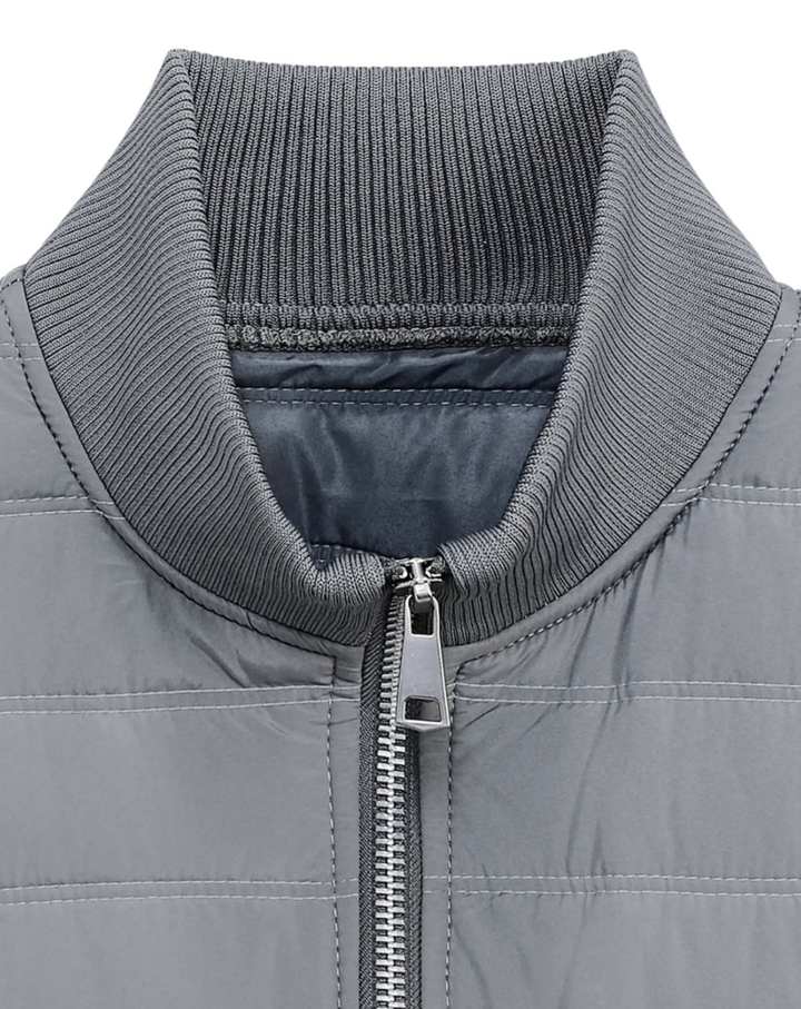 Herre Letvægts Grå Strikket Cardigan