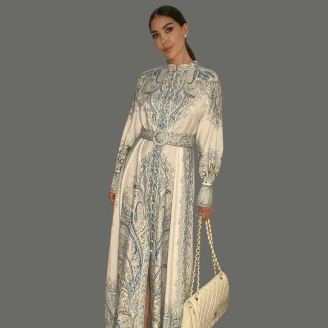 Aribella | Blomstret A-linje Kjole