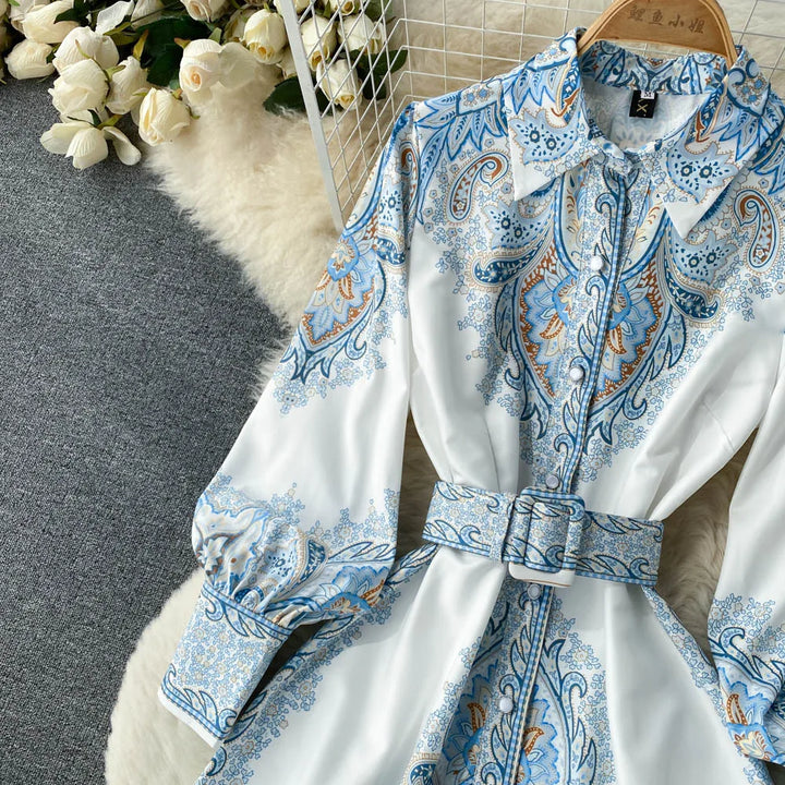 Aribella | Blomstret A-linje Kjole
