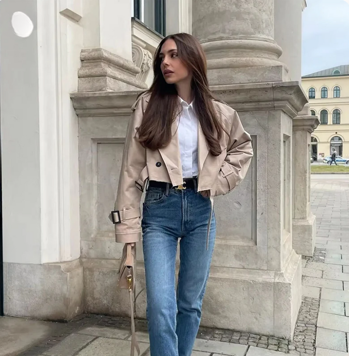 Evandra | Dame Beskåret Trenchcoat