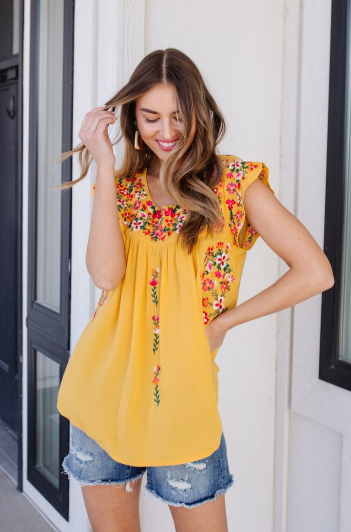 Ariadne | Blomstret Bluse til Kvinder