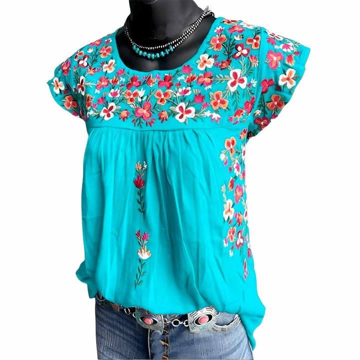 Ariadne | Blomstret Bluse til Kvinder