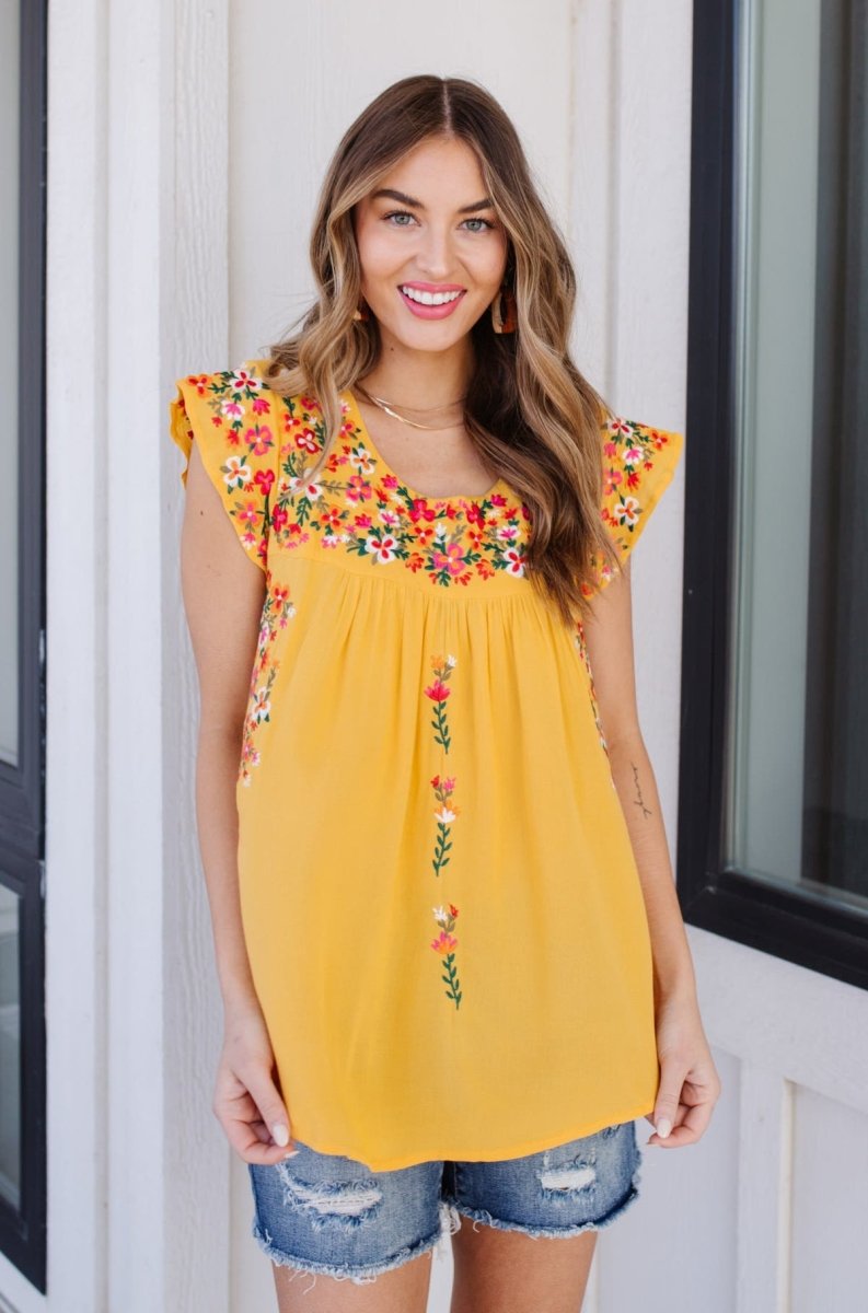 Ariadne | Blomstret Bluse til Kvinder