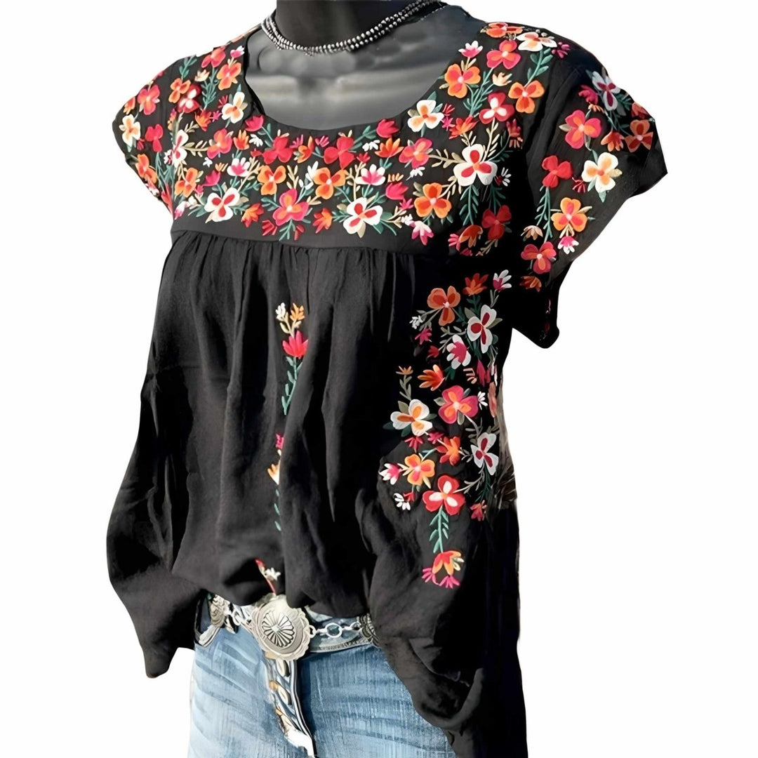 Ariadne | Blomstret Bluse til Kvinder