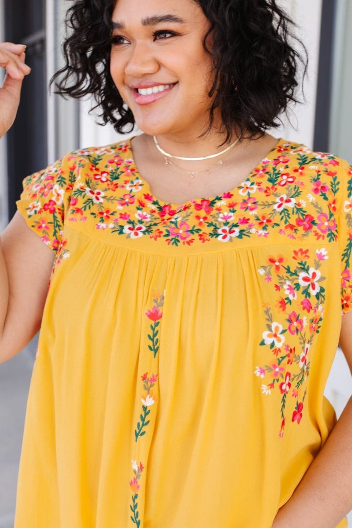 Ariadne | Blomstret Bluse til Kvinder