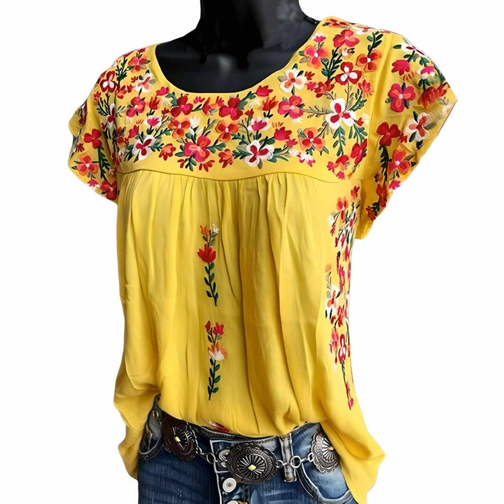 Ariadne | Blomstret Bluse til Kvinder