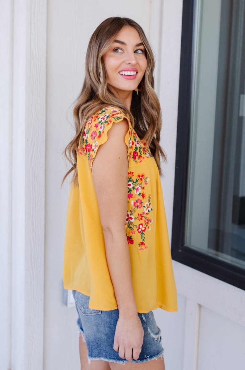Ariadne | Blomstret Bluse til Kvinder