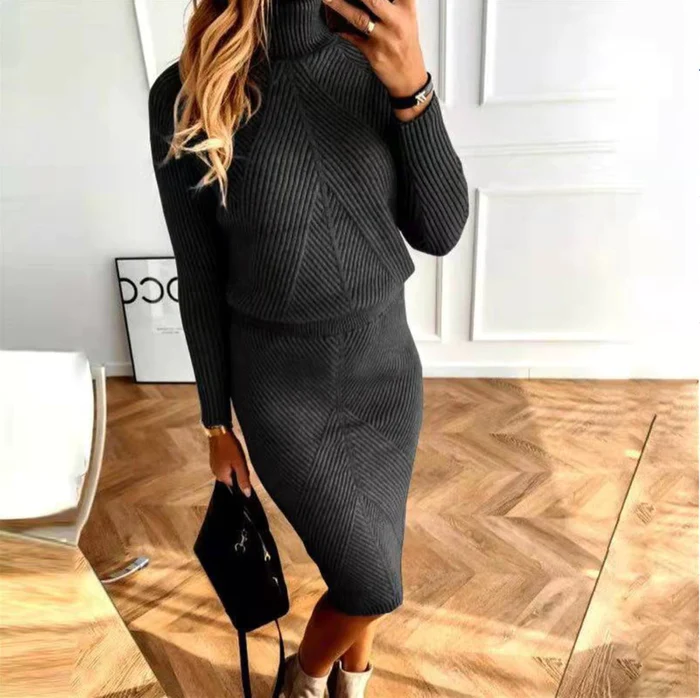Emara | Komfortabel Strikket Sweaterkjole til Kvinder