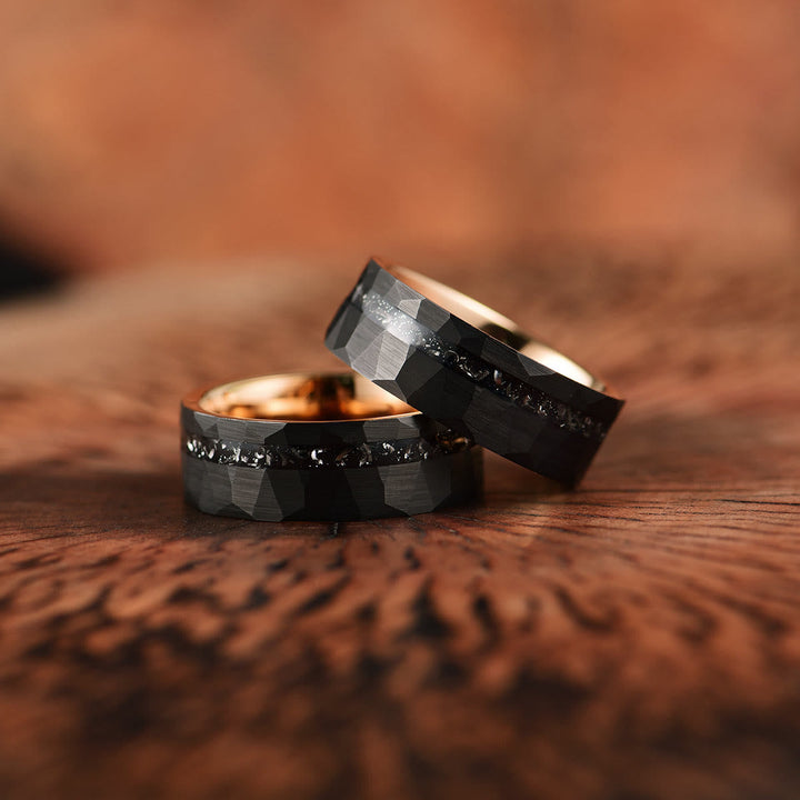 8 mm Sort Turmalin Wolframcarbid Ring