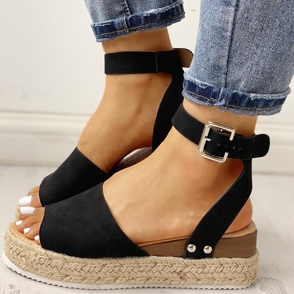 Indigo | Dame Platform Espadrille Sandaler