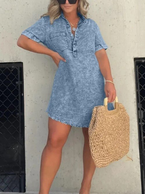 Cerys | Afslappede Denim Kjole til Kvinder