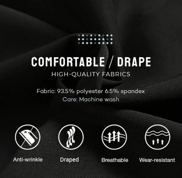 Herre Stræk Klassiske Bukser | 4-Vejs Stræk Kontor og Fritidsbukser